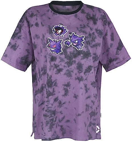 Pokémon Nebulak Apollo Gengar Männer T-Shirt schwarz/lila S 100% Baumwolle Gaming von Pokémon