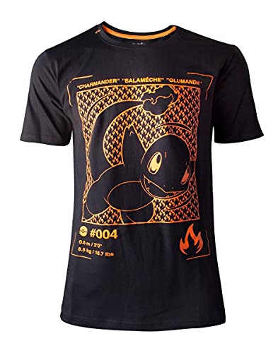 Pokemon Glumanda T-Shirt schwarz XXL von Difuzed