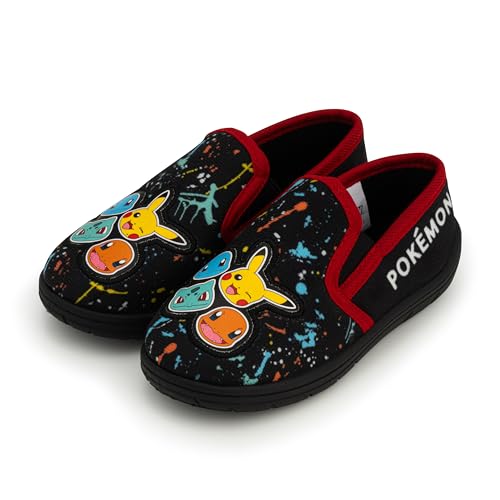 Pokémon Hausschuhe für Kinder, Hausschuhe, Pikachu-Design, für Jungen, mit rutschfester Sohle, Größe 43 bis 36, Schwarz , 30 EU Pokémon Hausschuhe für Kinder, Hausschuhe, Pikachu-Design, für Jungen, mit rutschfester Sohle, Größe 43 bis 36, Schwarz , 30 EU von Pokémon