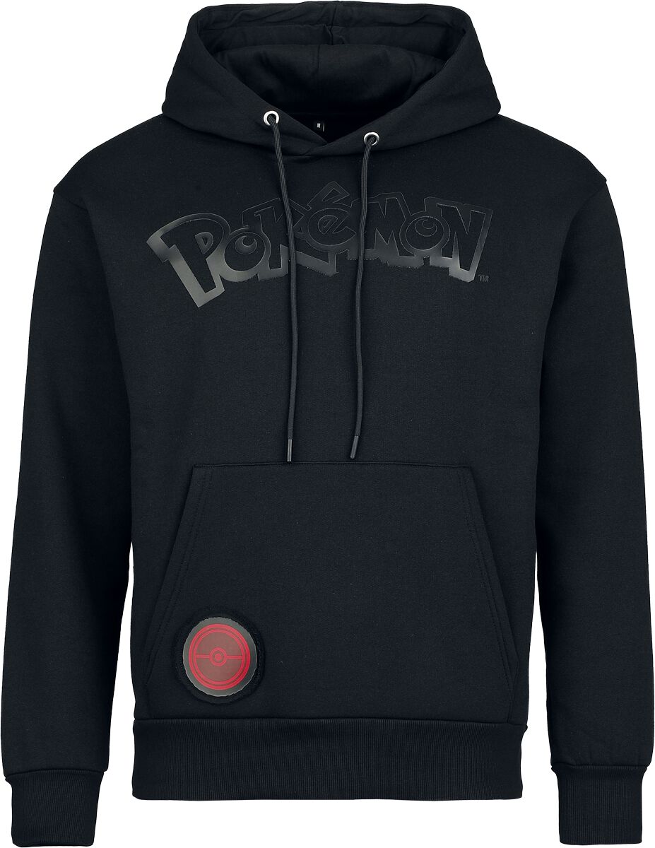Pokémon Heat Logo - Black On Black Kapuzenpullover schwarz in S von Pokémon