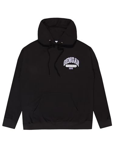 Pokémon Hoodie Herren | Gengar Hoodie für Männer | Größen S bis XX-Large | Offizielle Gengar-Ware | Schwarz | Groß von Pokemon