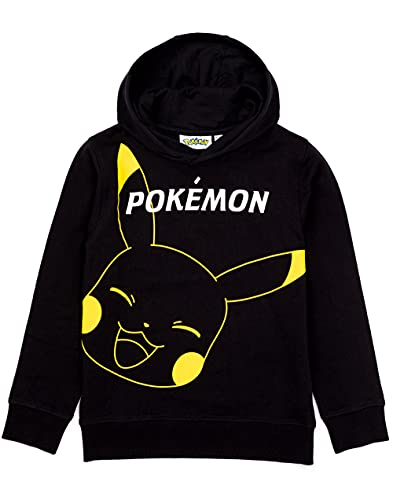 Pokemon Hoodie Jungen Kinder Game Geschenke Pikachu Black Pullover Pullover 9-10 Jahre von Pokémon