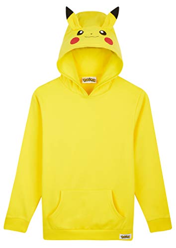 Pokemon Pullover Jungen Hoodie Kinder Pikachu Pokeball, (13-14 Jahre, Gelb) von Pokémon