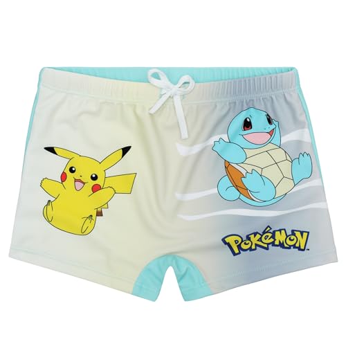 Pokemon Jungen Badehose Badeshort mit Pikachu (DE/NL/SE/PL, Numerisch, 116, Regular, Blau) von Pokémon