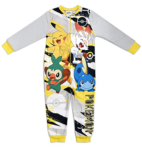 Pokemon Jungen Fleece-Strampler Grau 116 von Pokémon