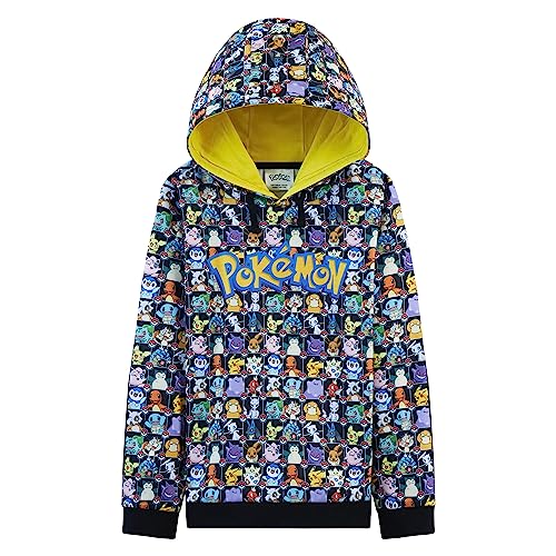 Pokemon Jungen Hoodie 4-15 Jahre Coole Hoodies für Jungen Hoodie Jungen Pokemon Cooler Pullover Jugendliche Kinder (11-12 Jahre, Mehrfarbig) von Pokémon