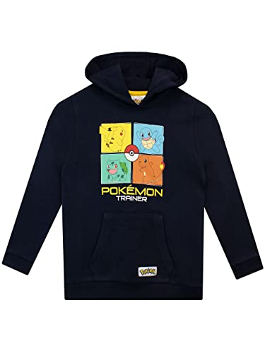 Pokemon Pullover | Pikachu Hoodie Jungen | Bisasam Glumanda Schiggy | Gaming Kapuzenpullover für Jungs | Pokémon Kleidung für Kinder Mehrfarbig 122 von Pokémon