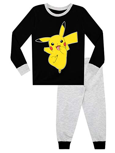 Pokemon Jungen Pikachu Schlafanzug Schwarz 116 von Pokémon