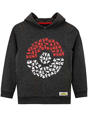 Pokémon Hoodie Jungen | Pikachu Kapuzenpullover mit Pokeball-Design 128 von Pokémon