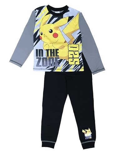 Pokemon Jungen Zweiteiliger Schlafanzug Set Alter 5-12 Jahre, grau, 5-6 Years von Pokémon