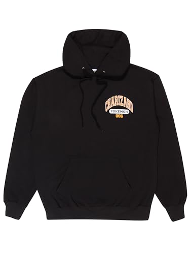 Pokémon Kapuzenpullover für Herren | Charizard Kapuzenpullover | Größen von Klein bis XXL | Offizielles Charizard Merchandising Schwarz Groß von Pokemon