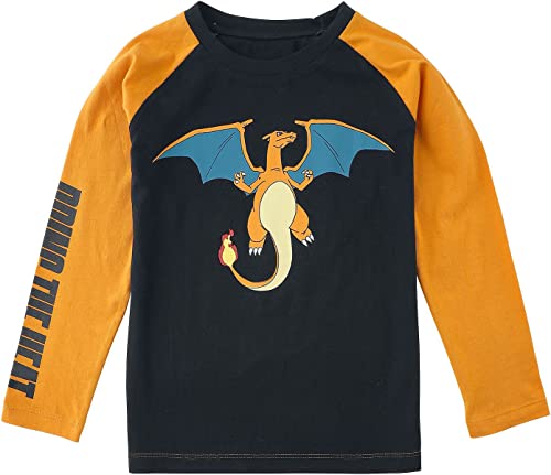 Pokémon Kids - Glurak - Bring The Heat Unisex Langarmshirt schwarz/orange 146/152 von Pokémon