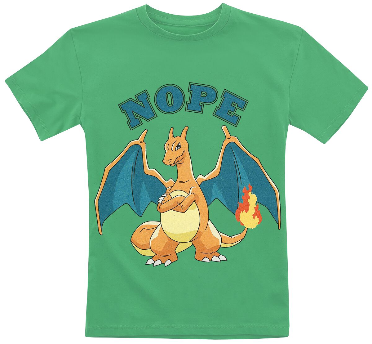 Pokémon Kids - Glurak - Nope T-Shirt grün in 104 von Pokémon