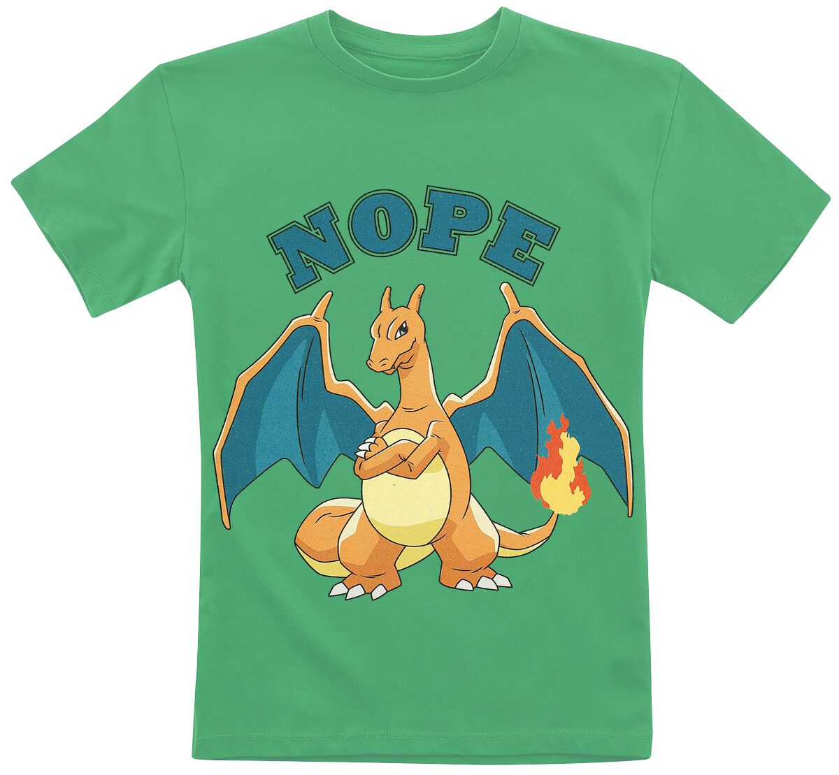 Pokémon Kids - Glurak - Nope T-Shirt grün in 116 von Pokémon