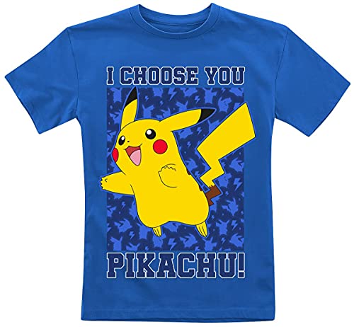 Pokémon Kids - Pikachu I Choose You Unisex T-Shirt blau 122/128 von Pokémon