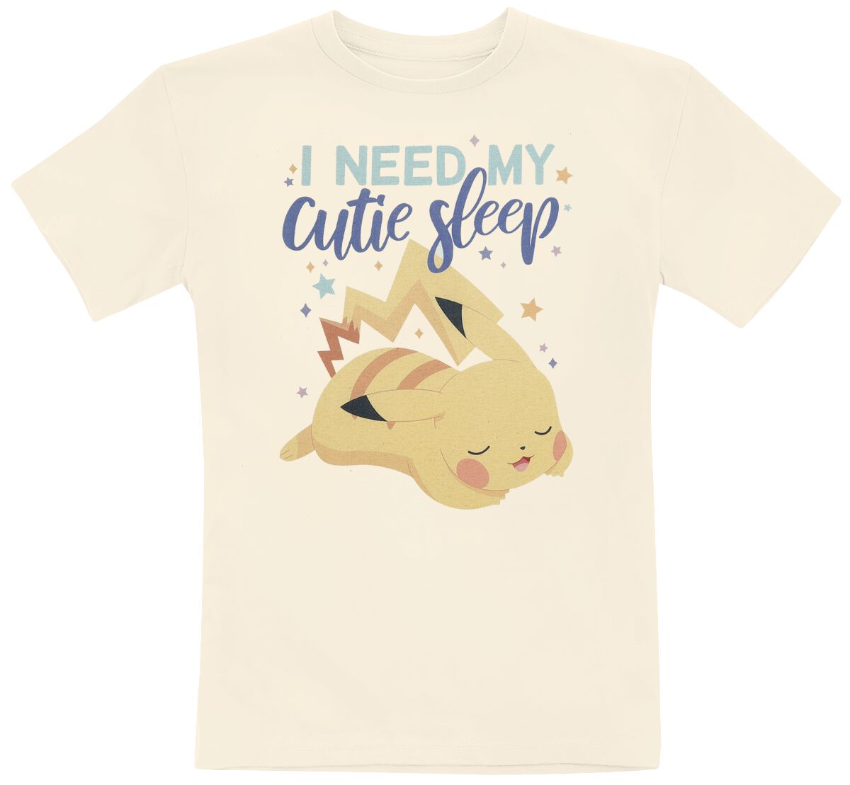 Pokémon Kids - Pikachu - I Need My Cutie Sleep T-Shirt beige in 104 von Pokémon