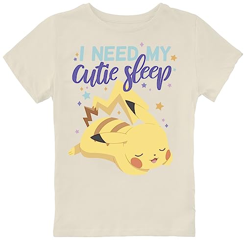 Pokémon Kids - Pikachu - I Need My Cutie Sleep Unisex T-Shirt beige 128 von Pokémon