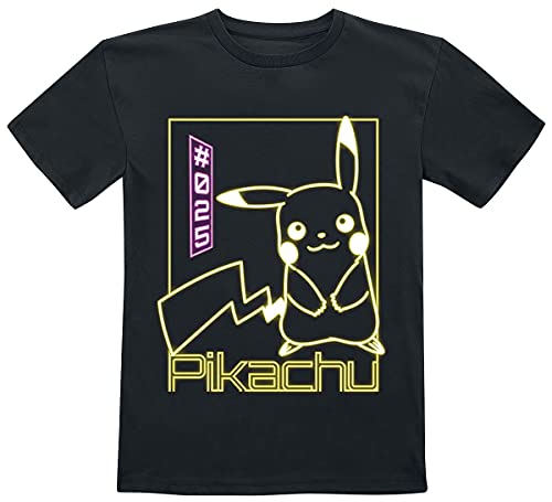 Pokémon Kids - Pikachu Neon Unisex T-Shirt schwarz 122/128 von Pokémon
