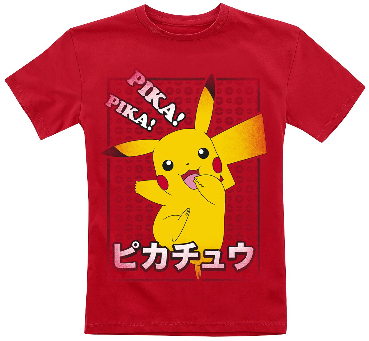 Pokémon - Kids - Pikachu Pika Pika! - T-Shirt - rot von Pokémon