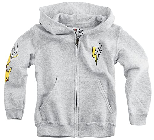 Pokémon Kids - Pikachu - Pokemon Trainer Unisex Kapuzenjacke grau meliert 140 von Pokémon