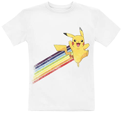 Pokémon Kids - Pikachu - Regenbogen Unisex T-Shirt weiß 140 von Pokémon