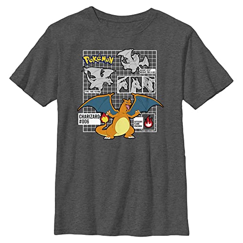 Pokemon Kids Poke Charizard Highlight Jungen-T-Shirt, kurzärmelig, Dunkelgrau meliert, L Pokemon Kids Poke Charizard Highlight Jungen-T-Shirt, kurzärmelig, Dunkelgrau meliert, L von Pokémon