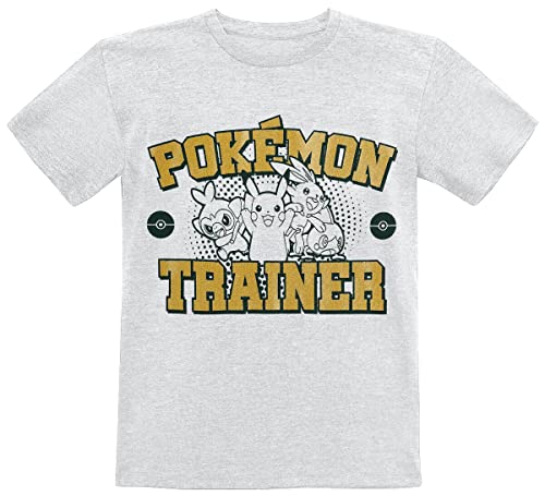 Pokémon Kids Trainer Unisex T-Shirt grau meliert 128 von Pokémon