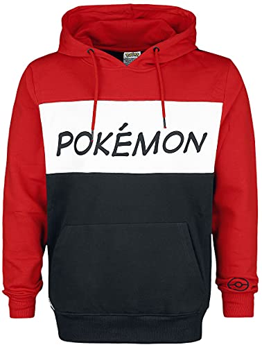 Pokemon Herren Sweatshirt, Rot/Schwarz/Weiß, L von Difuzed