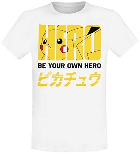 Pokémon Pikachu - Be Your Own Hero Männer T-Shirt weiß M von Pokémon