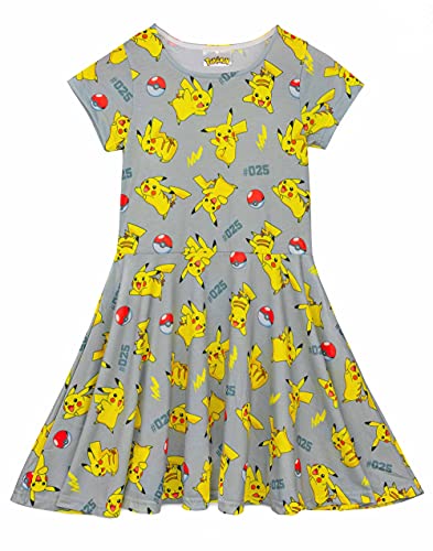Pokemon Pikachu Girl's Short Sleeved Skater Dress 13-14 Jahre von Pokémon