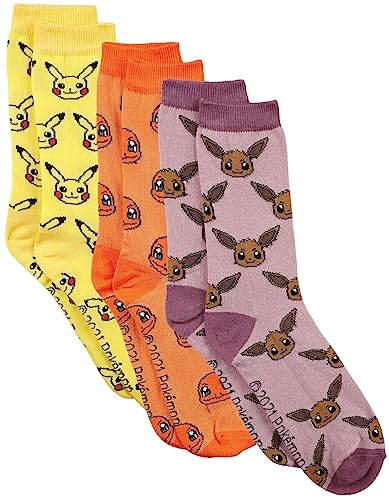 Pokémon Pikachu Glumanda Evoli Socken Unisex Socken multicolor EU 43-46 von Difuzed