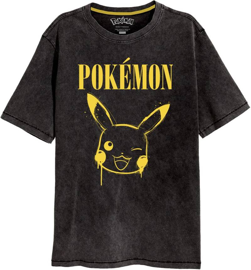 Pokémon Pikachu Graffitti T-Shirt schwarz in L von Pokémon