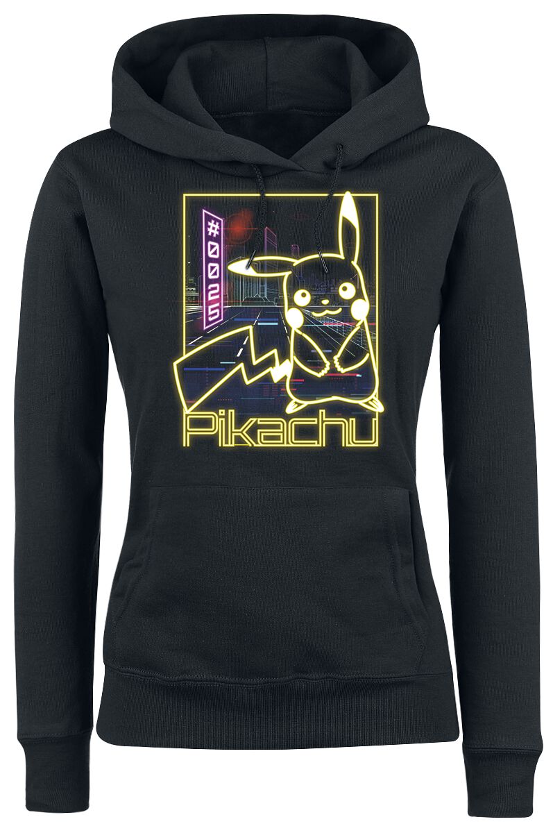 Pokémon Pikachu - Neon Kapuzenpullover schwarz in L von Pokémon