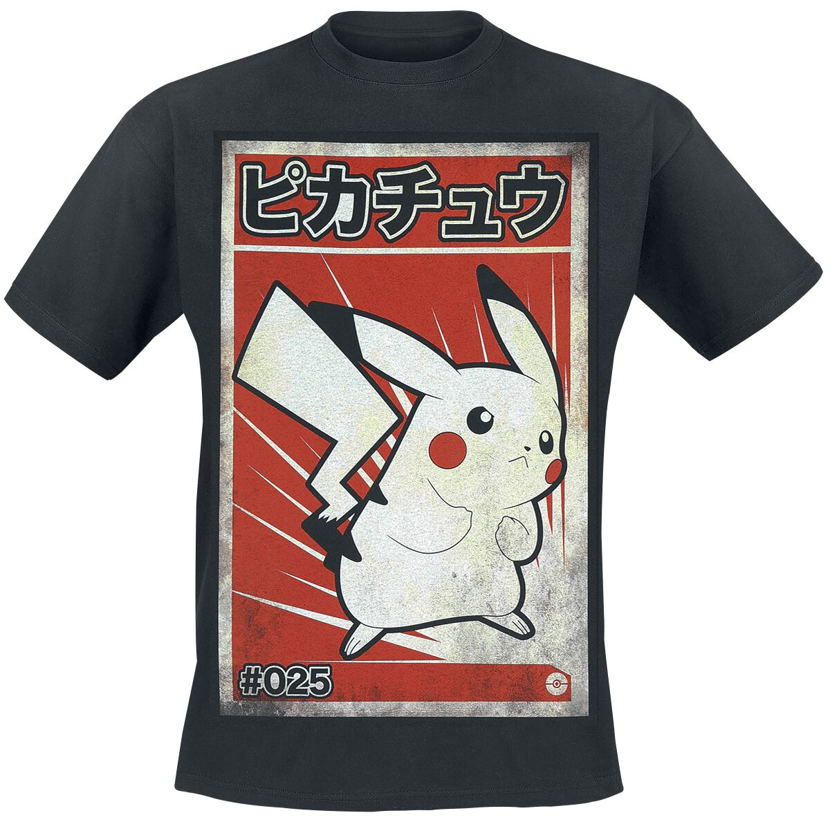 Pokémon Pikachu - Poster T-Shirt schwarz in M von Pokémon