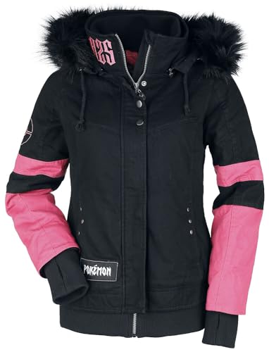 Pokémon Pikachu - Rocks Frauen Winterjacke schwarz/pink L von Pokémon