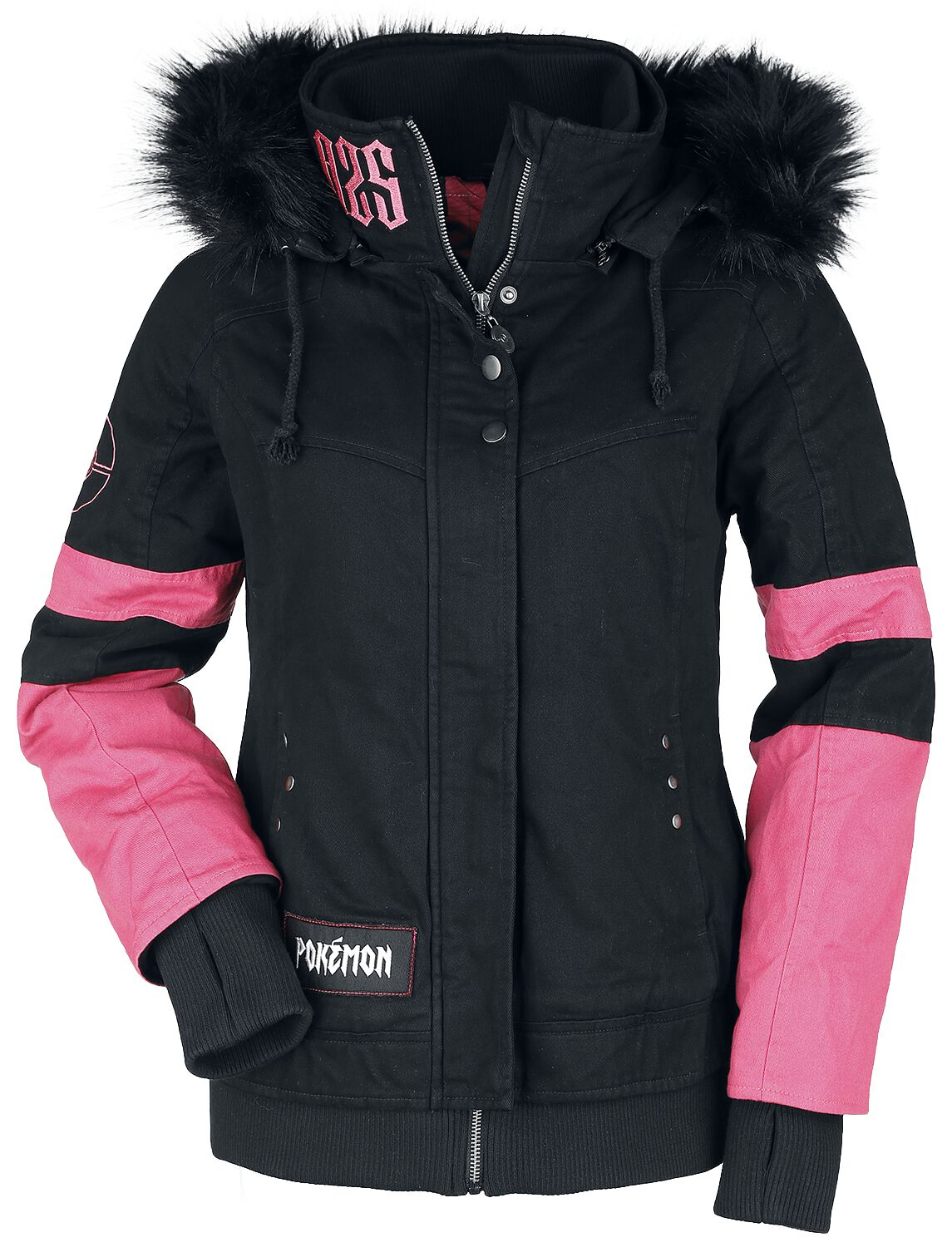 Pokémon Pikachu - Rocks Winterjacke schwarz pink in L von Pokémon