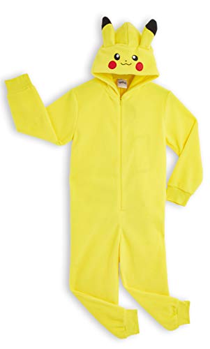 Pokemon Pikachu Onesie Kinder Jumpsuit Fleece Schlafoverall Jungen (13-14 Jahre, Gelb) von Pokémon