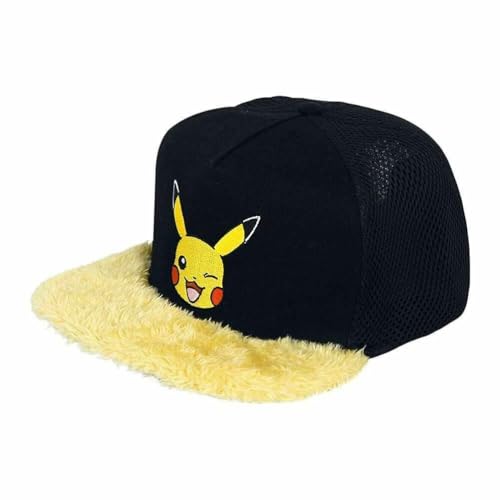 Pokémon Unisex-Hut Pikachu Wink Gelb Schwarz Einheitsgröße von Pokémon