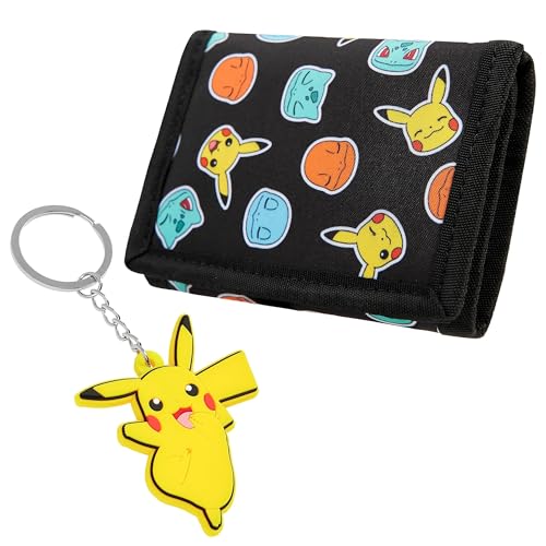 Pokemon Geldbörse Kinder Jungen - Geldbeutel & Pikachu Schlüsselanhänger Set für Kinder von Pokémon