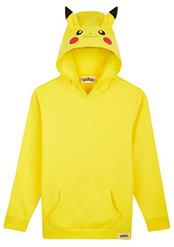 Pokemon Pullover Jungen Hoodie Kinder Pikachu Pokeball (9-10 Jahre, Gelb) von Pokémon