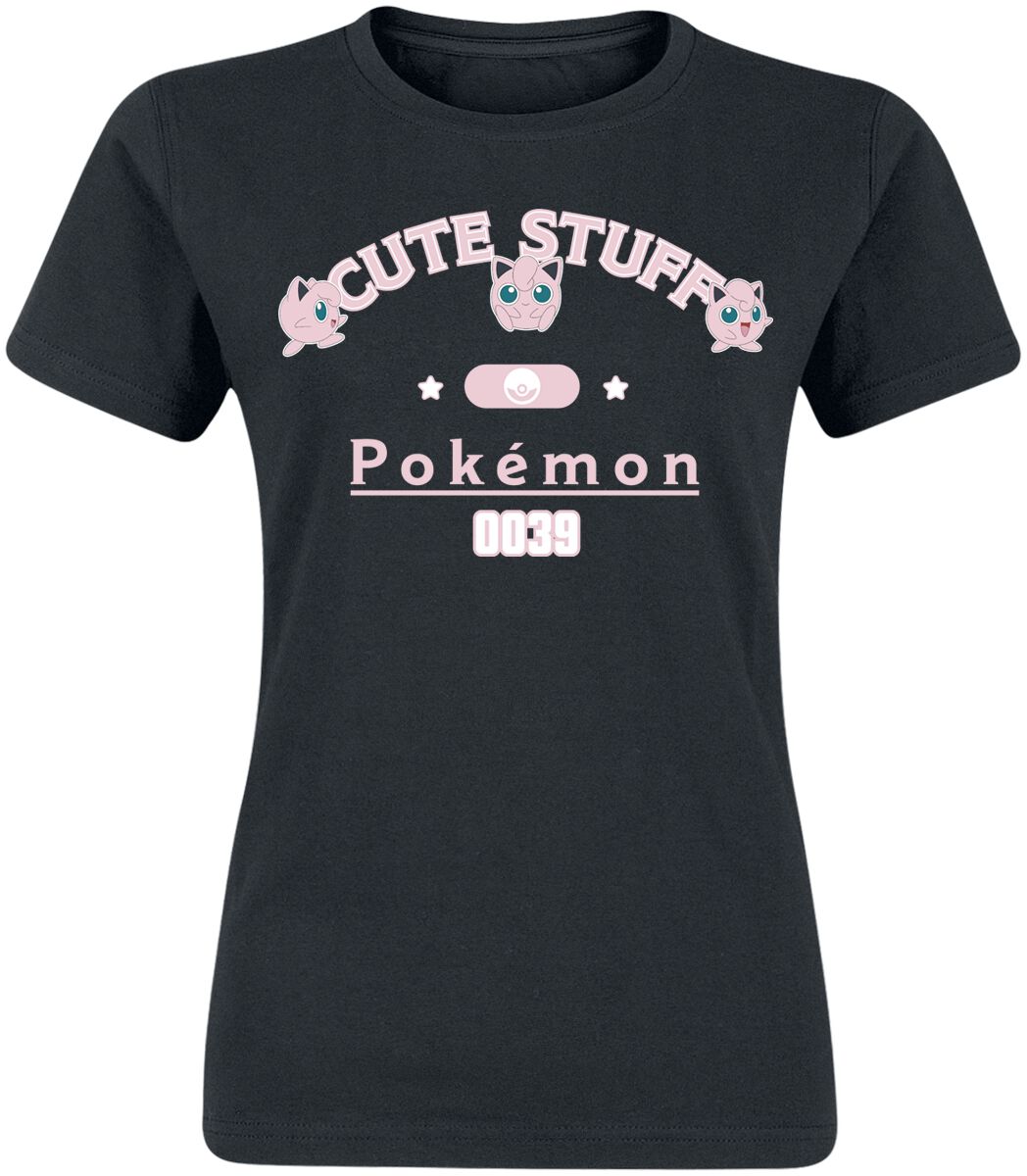 Pokémon Pummeluff - Cute Stuff T-Shirt schwarz in S von Pokémon