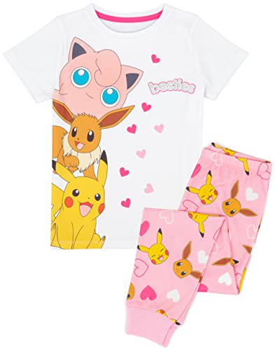 Pokémon Pyjama Mädchen Kinder Besties Charakter T-Shirt Hose PJs Set von Pokémon