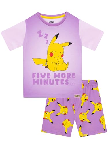 Pokemon Schlafanzug Jungen | Pikachu Pyjama Jungen | Kinder Schlafanzug Pikachu | Lila 122 von Pokemon