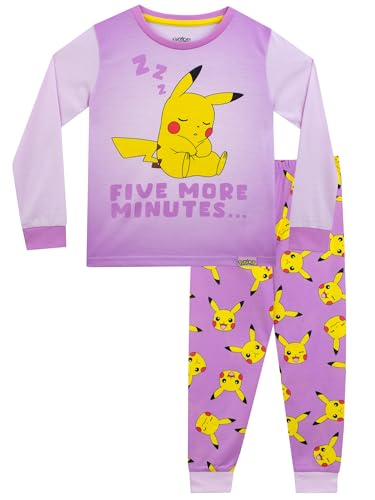 Pokémon Schlafanzug | Pikachu Pyjama Mädchen | Schlafanzüge Für Mädchen Pikachu | Rosa 140 von Pokémon