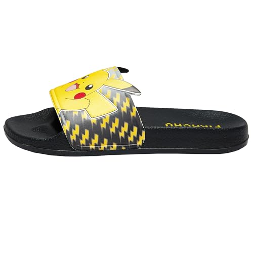 Pokemon Schuhe Kinder | Pikachu Badeschlappen Jungen | Badesandalen Jungen | Schwarz 28 von Pokemon