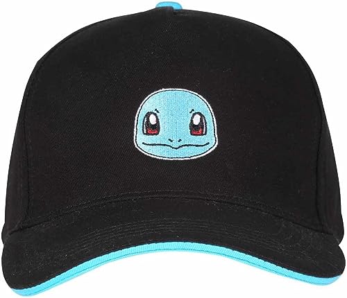 Pokémon Squirtle Badge Unisex Cap schwarz 100% Baumwolle Fan-Merch, Gaming von Pokémon