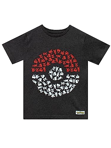 Pokémon T-Shirt | Jungen Pikachu T-Shirt | Pokeball Tshirt für Jungen | Offizielles Pikachu Merchandise | 140 von Pokémon