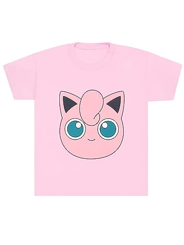 Pokémon T-Shirt | Mädchen Jigglypuff T-Shirt | Gamer T-Shirt | Größen 5 bis 13 Jahre | Offizielles Merchandise | Rose | 158 von Pokémon