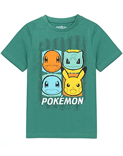 Pokemon T-Shirts Jungen Kinder Grüne oder Schwarze Pikachu-Zeichen Top 4-5 Jahre von Pokémon