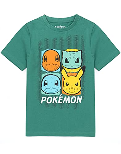 Pokemon T-Shirts Jungen Kinder Grüne oder Schwarze Pikachu-Zeichen Top 5-6 Jahre von Pokémon